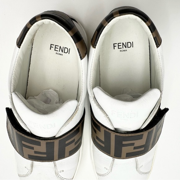 Fendi Monogram FF Nappa leather unisex junior sneakers - Picture 3 of 14